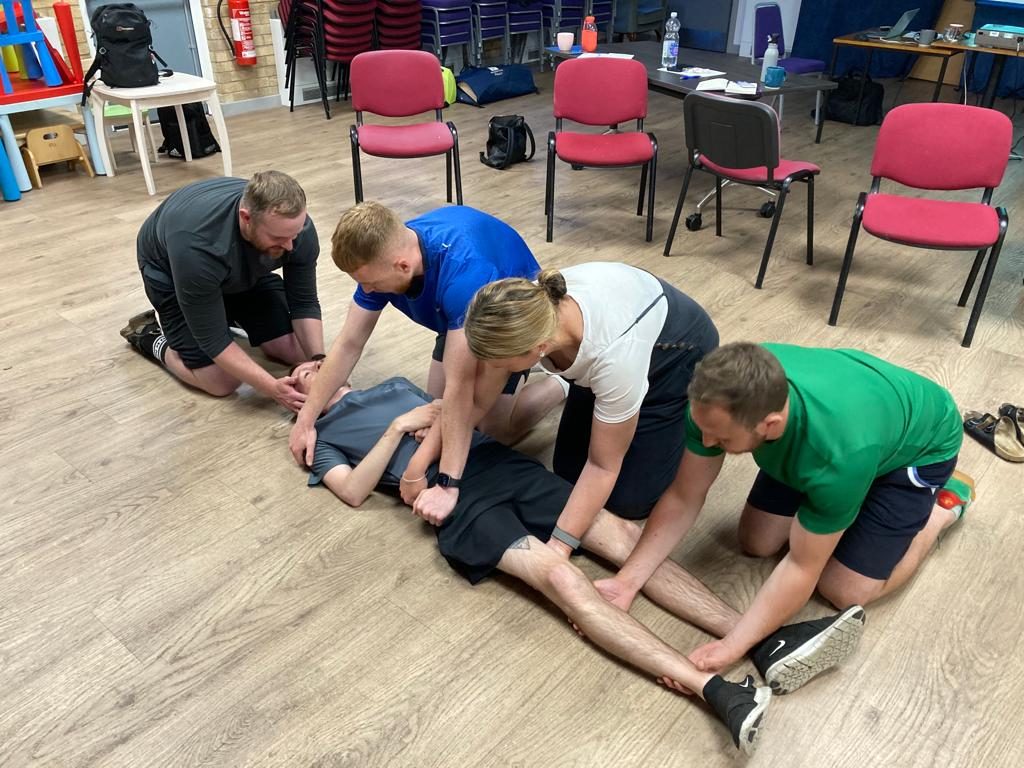 First aid training in progress in Swansea